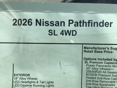 2026 Nissan Pathfinder SL