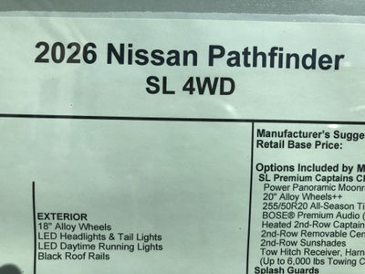 2026 Nissan Pathfinder SL