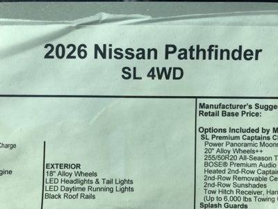 2026 Nissan Pathfinder SL