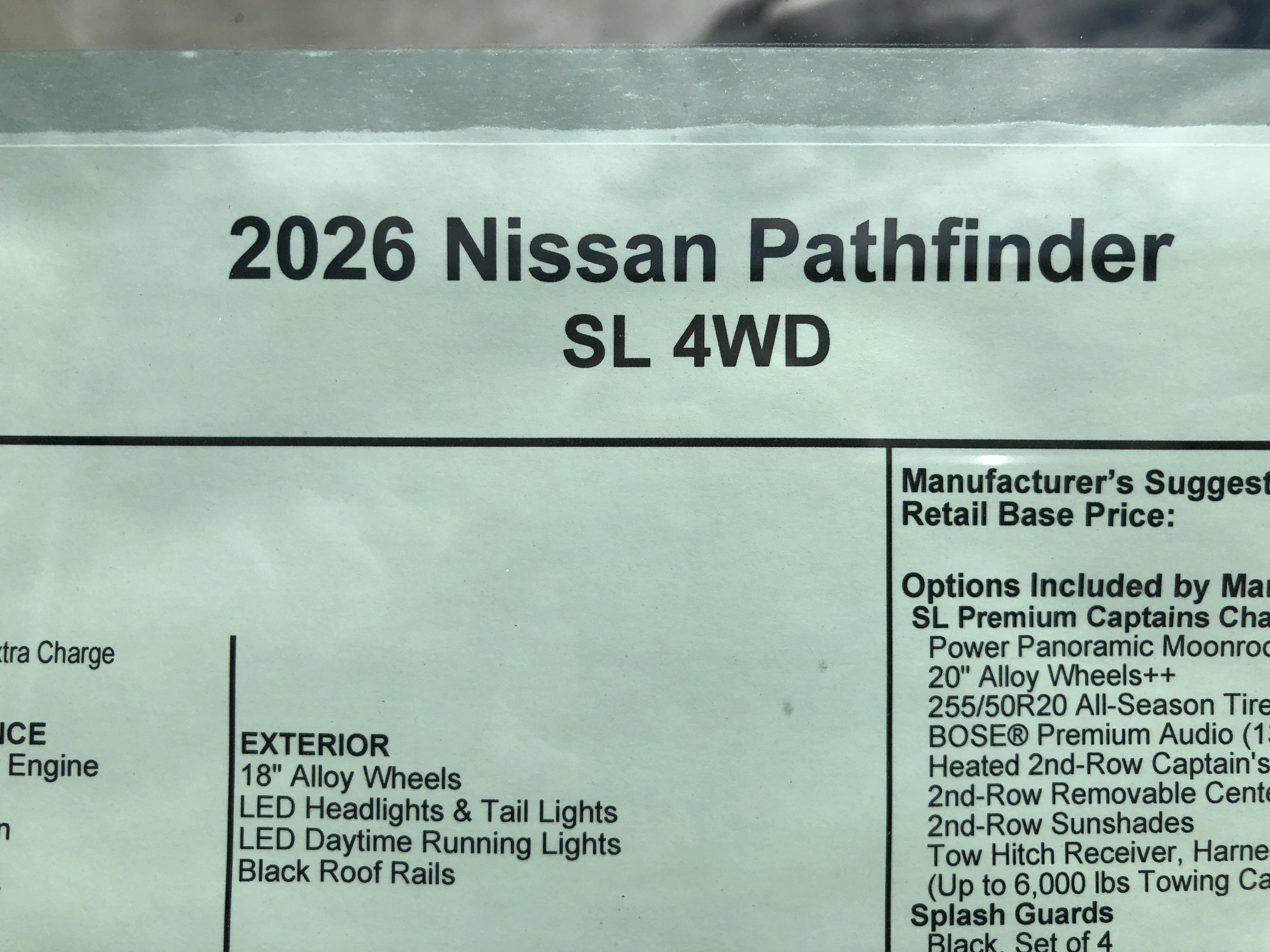2026 Nissan Pathfinder SL