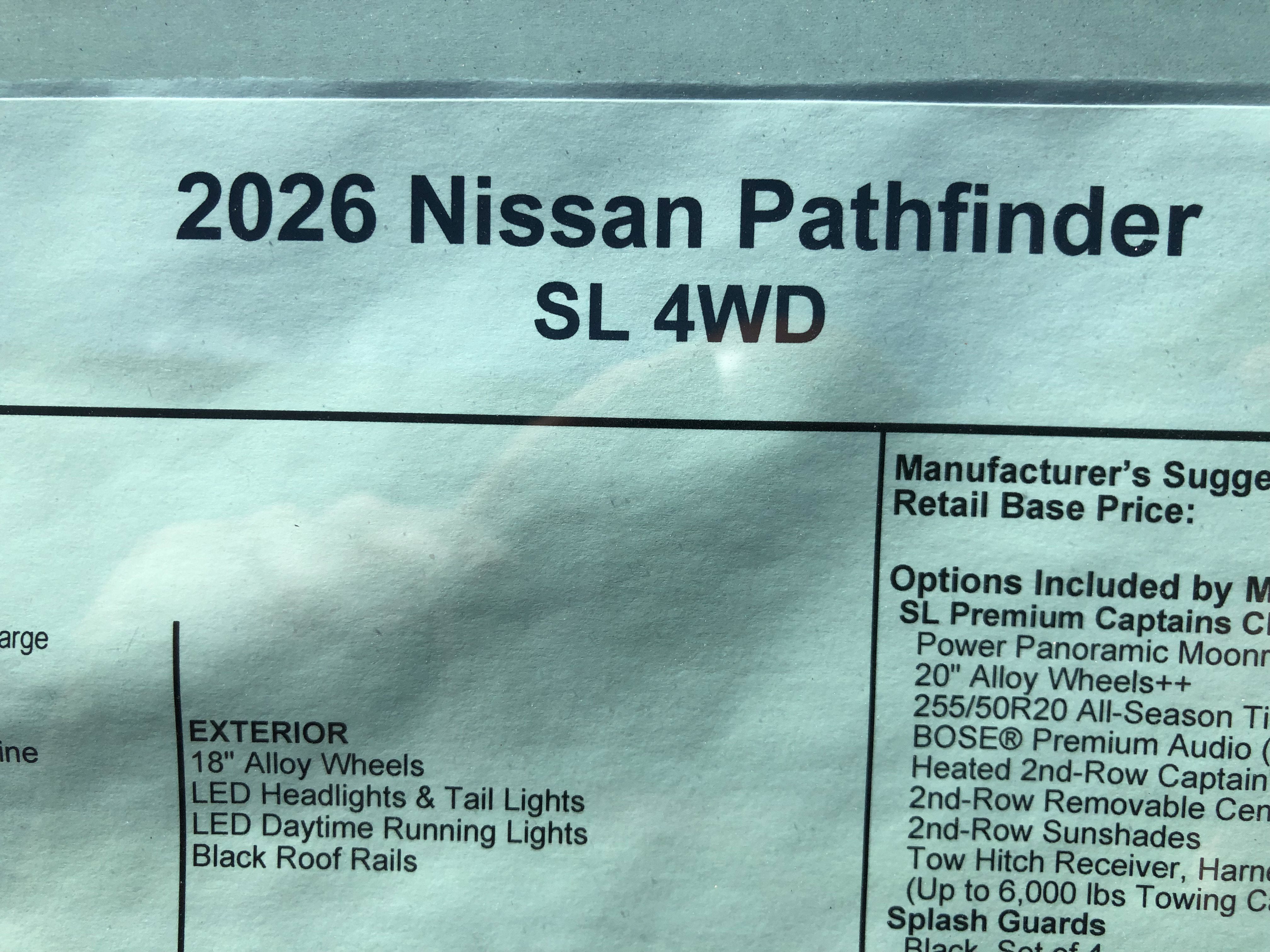 2026 Nissan Pathfinder SL