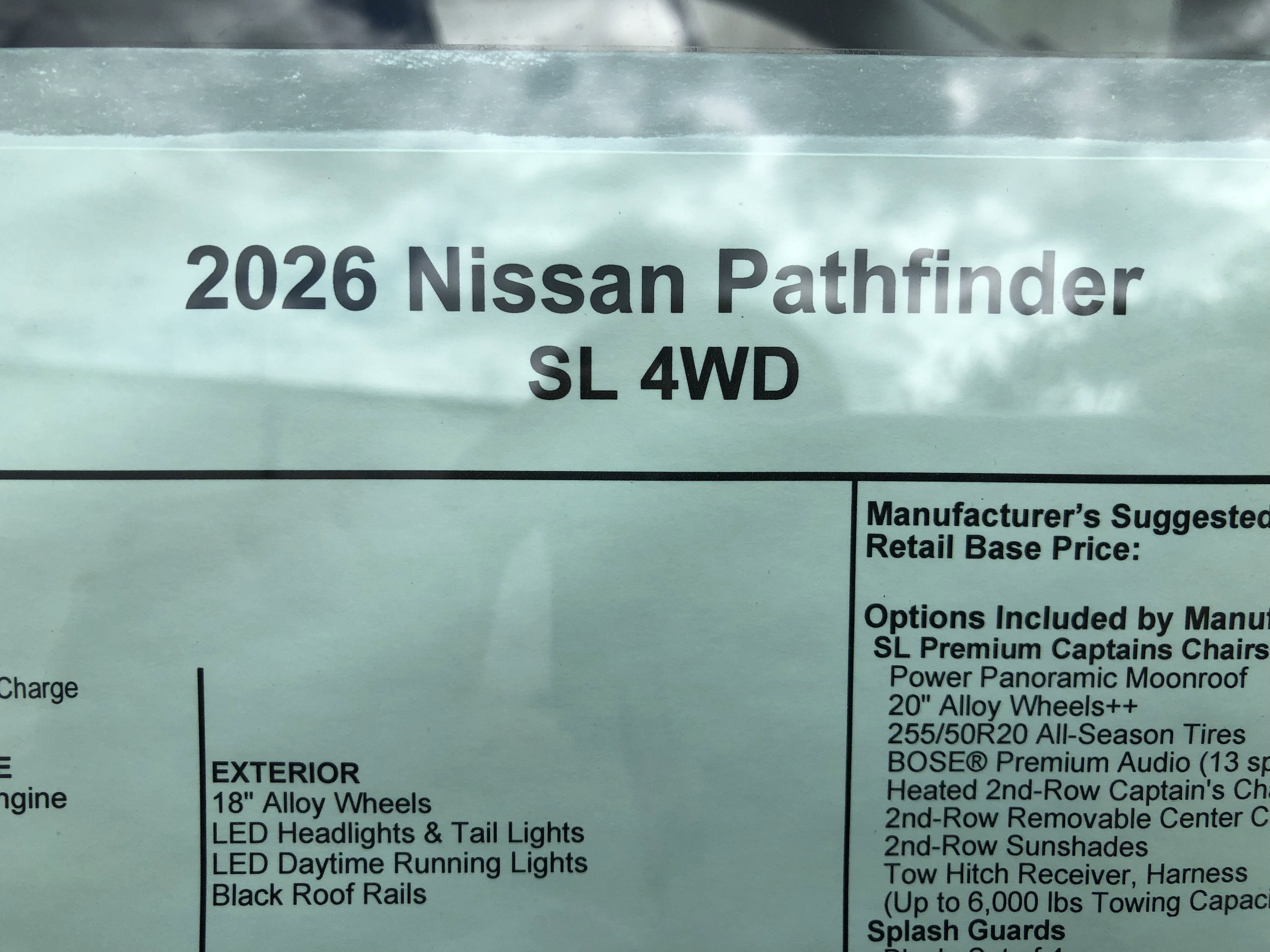 2026 Nissan Pathfinder SL
