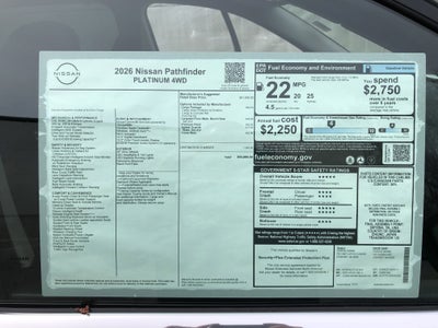 2026 Nissan Pathfinder Platinum