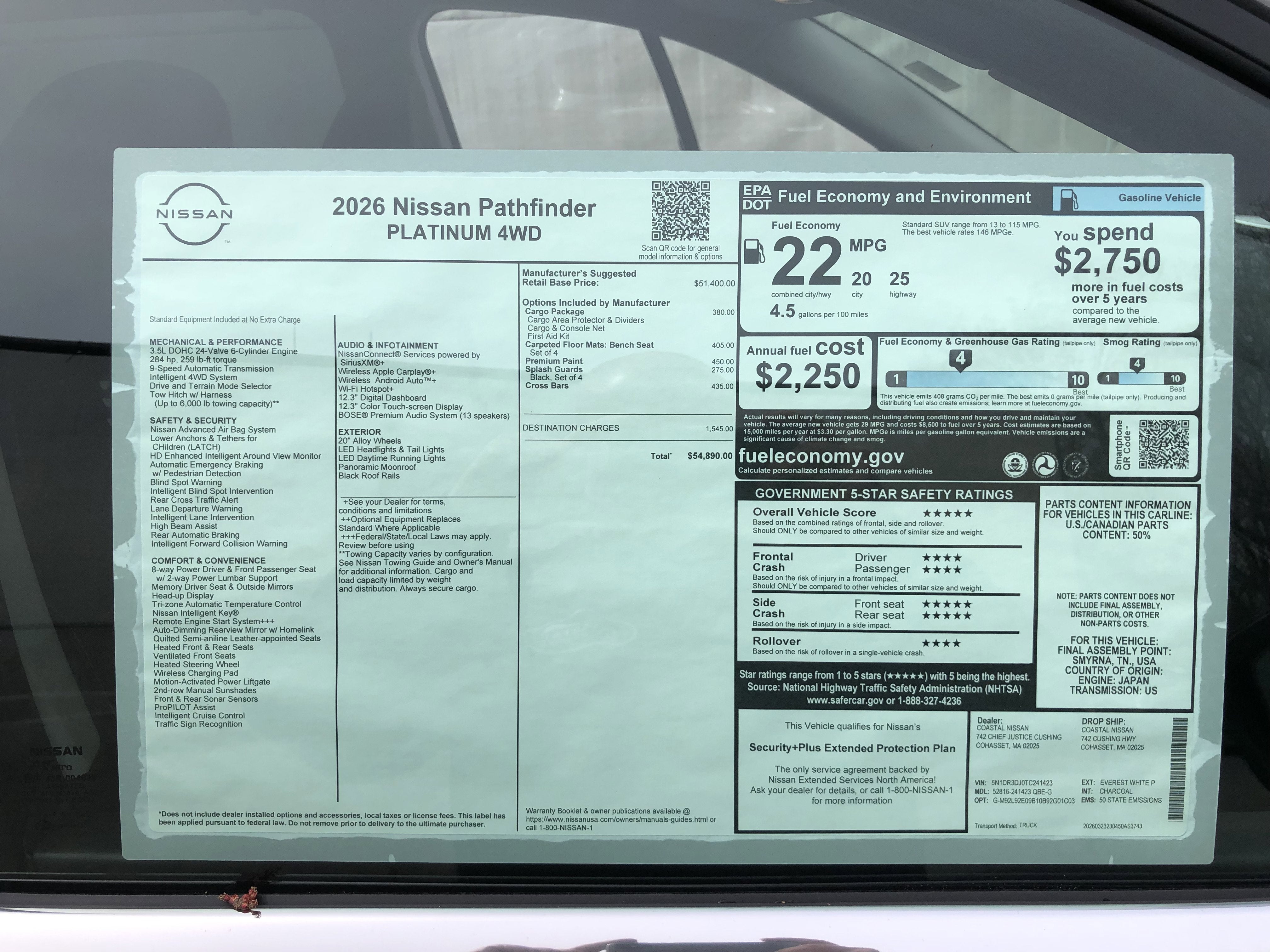 2026 Nissan Pathfinder Platinum