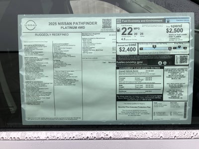 2025 Nissan Pathfinder Platinum