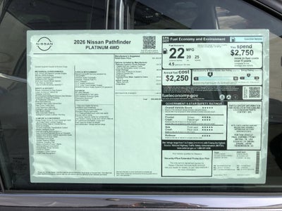 2026 Nissan Pathfinder Platinum