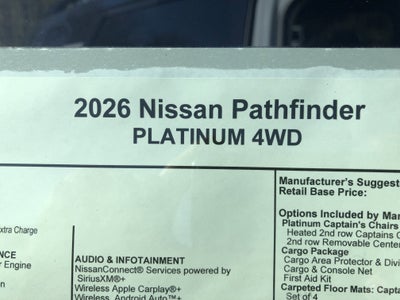 2026 Nissan Pathfinder Platinum