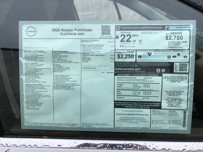 2026 Nissan Pathfinder Platinum