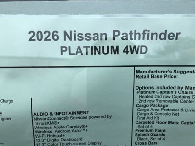 2026 Nissan Pathfinder Platinum