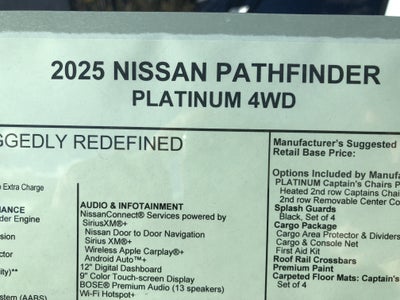 2025 Nissan Pathfinder Platinum
