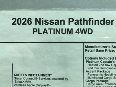 2026 Nissan Pathfinder Platinum