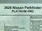 2026 Nissan Pathfinder Platinum