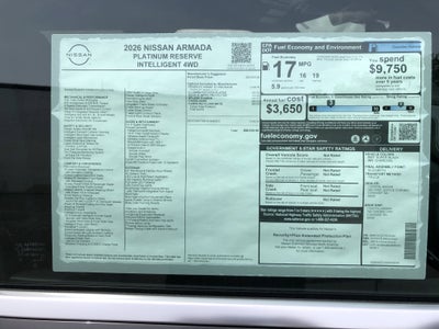2026 Nissan Armada Platinum Reserve