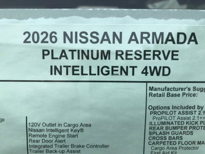 2026 Nissan Armada Platinum Reserve