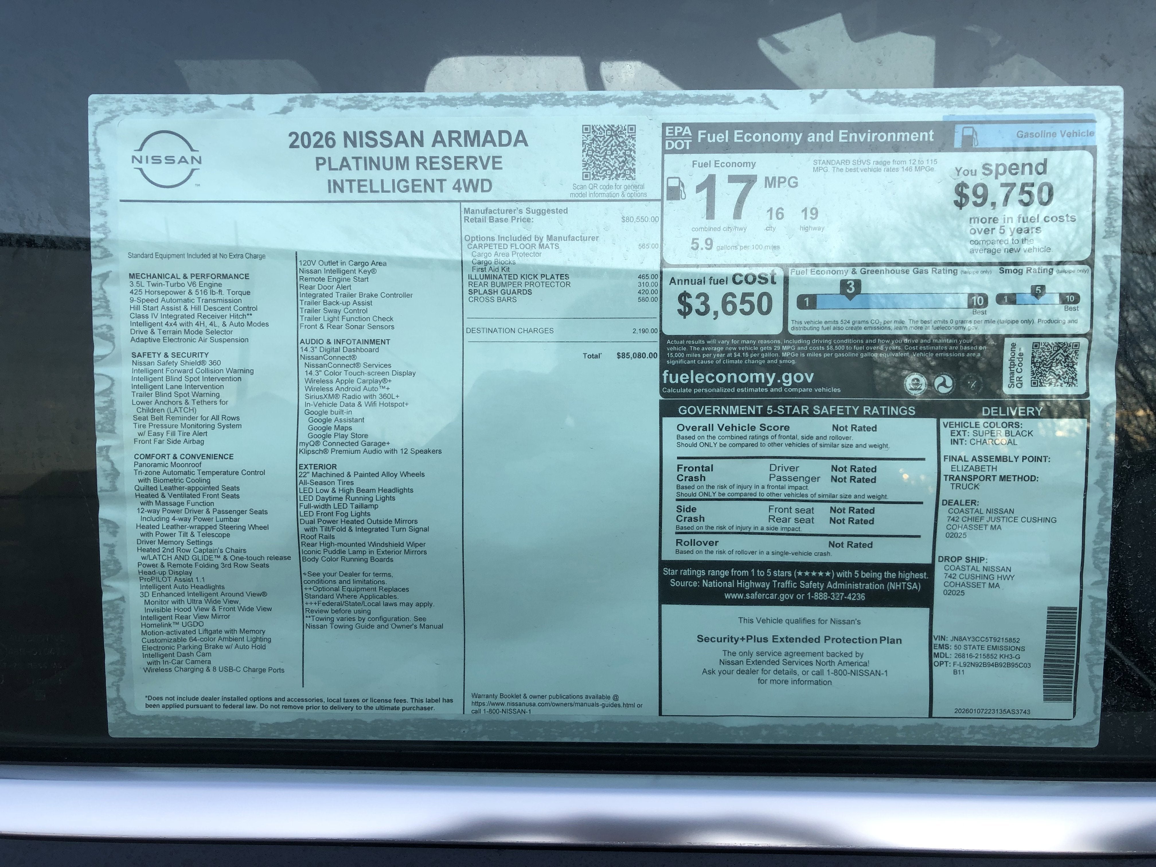 2026 Nissan Armada Platinum Reserve