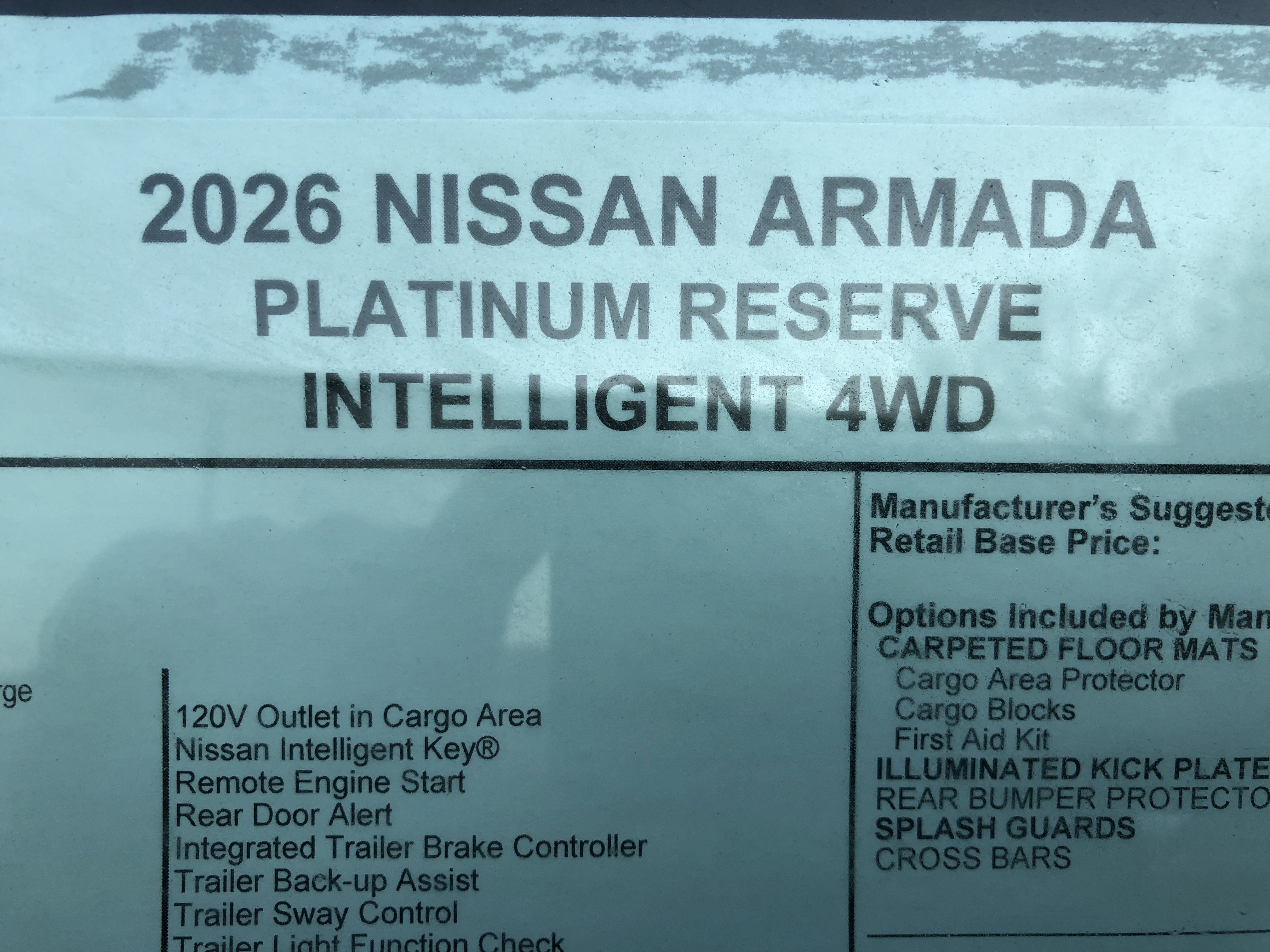 2026 Nissan Armada Platinum Reserve
