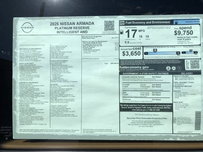 2026 Nissan Armada Platinum Reserve
