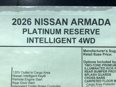 2026 Nissan Armada Platinum Reserve