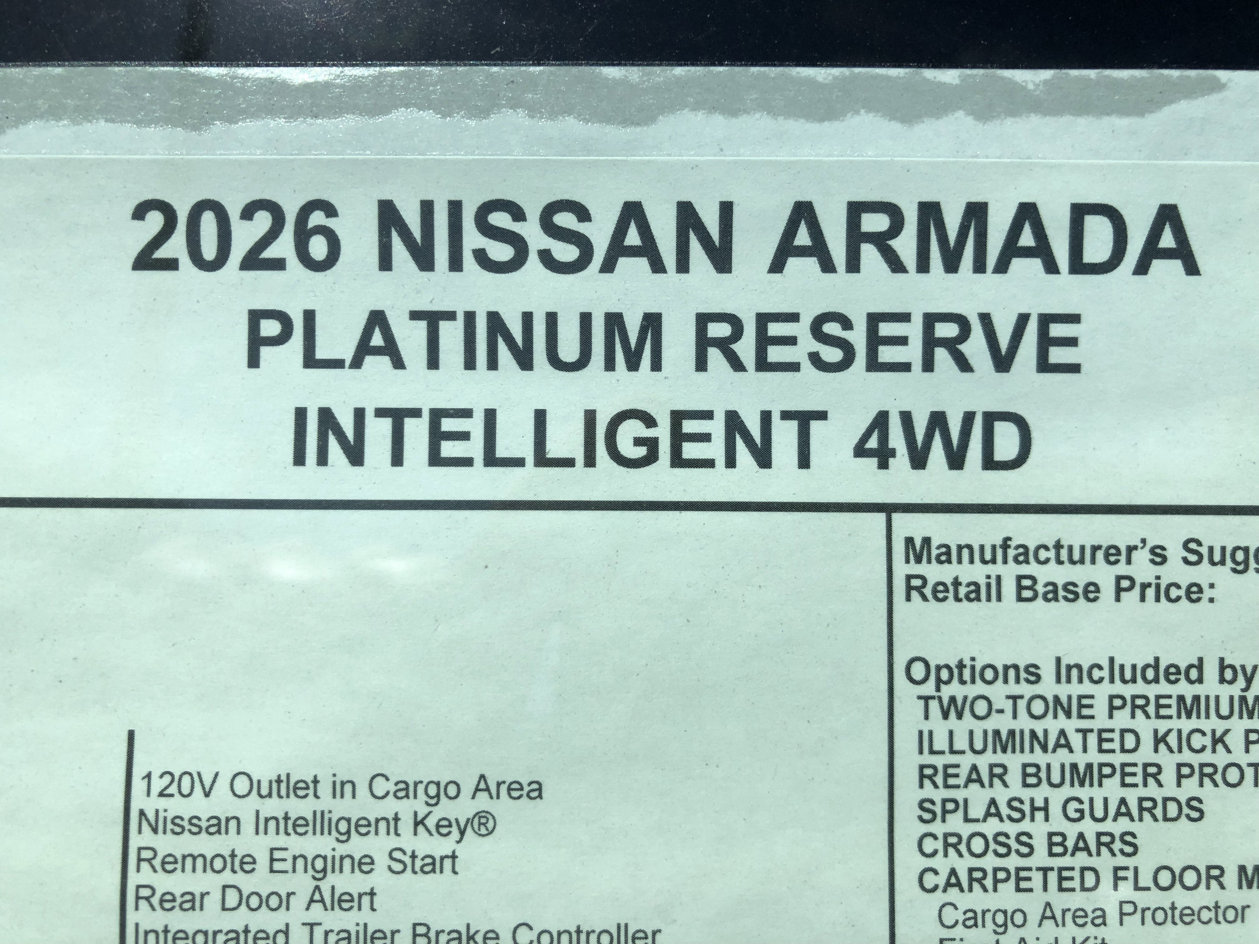 2026 Nissan Armada Platinum Reserve