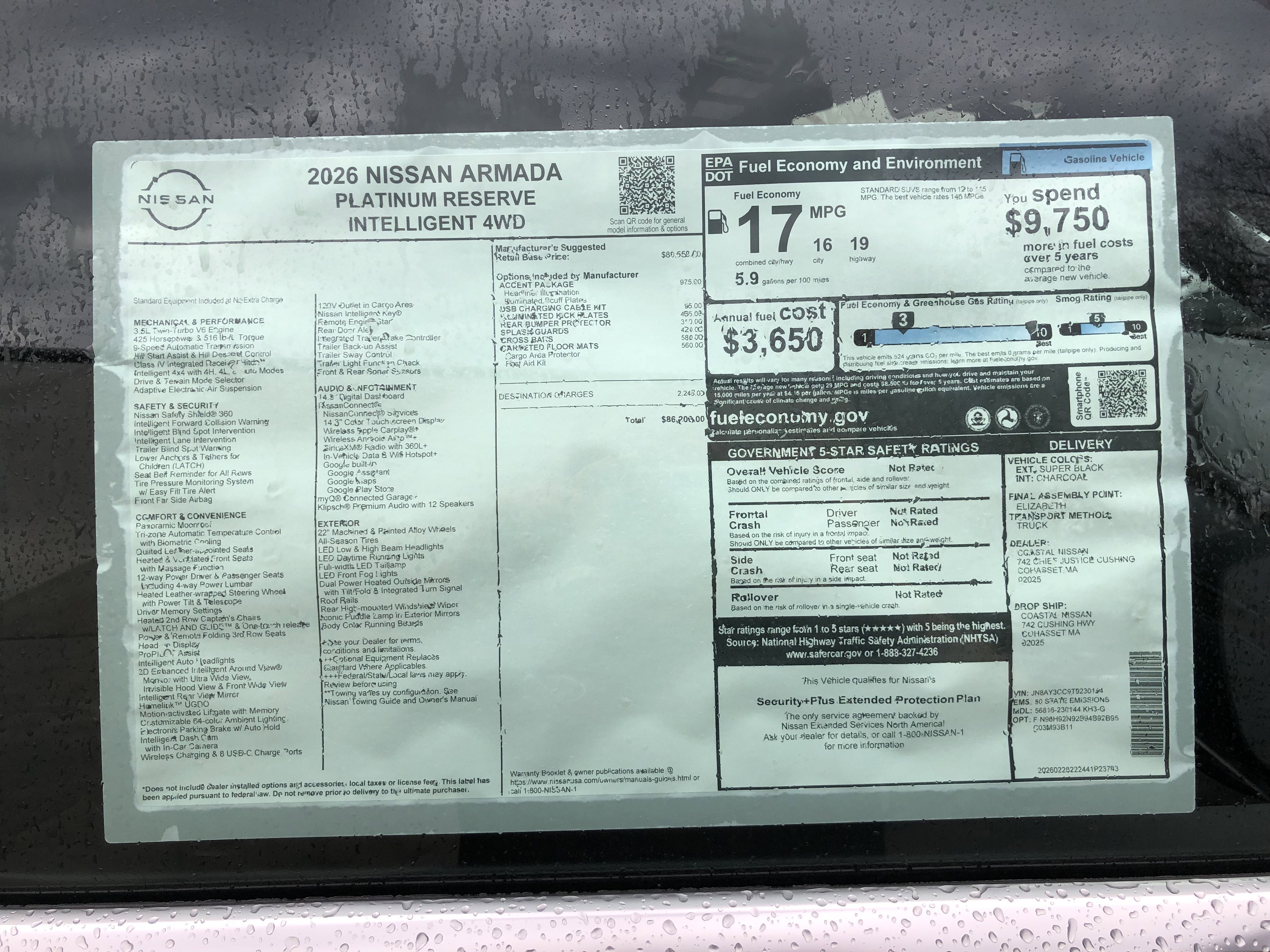 2026 Nissan Armada Platinum Reserve