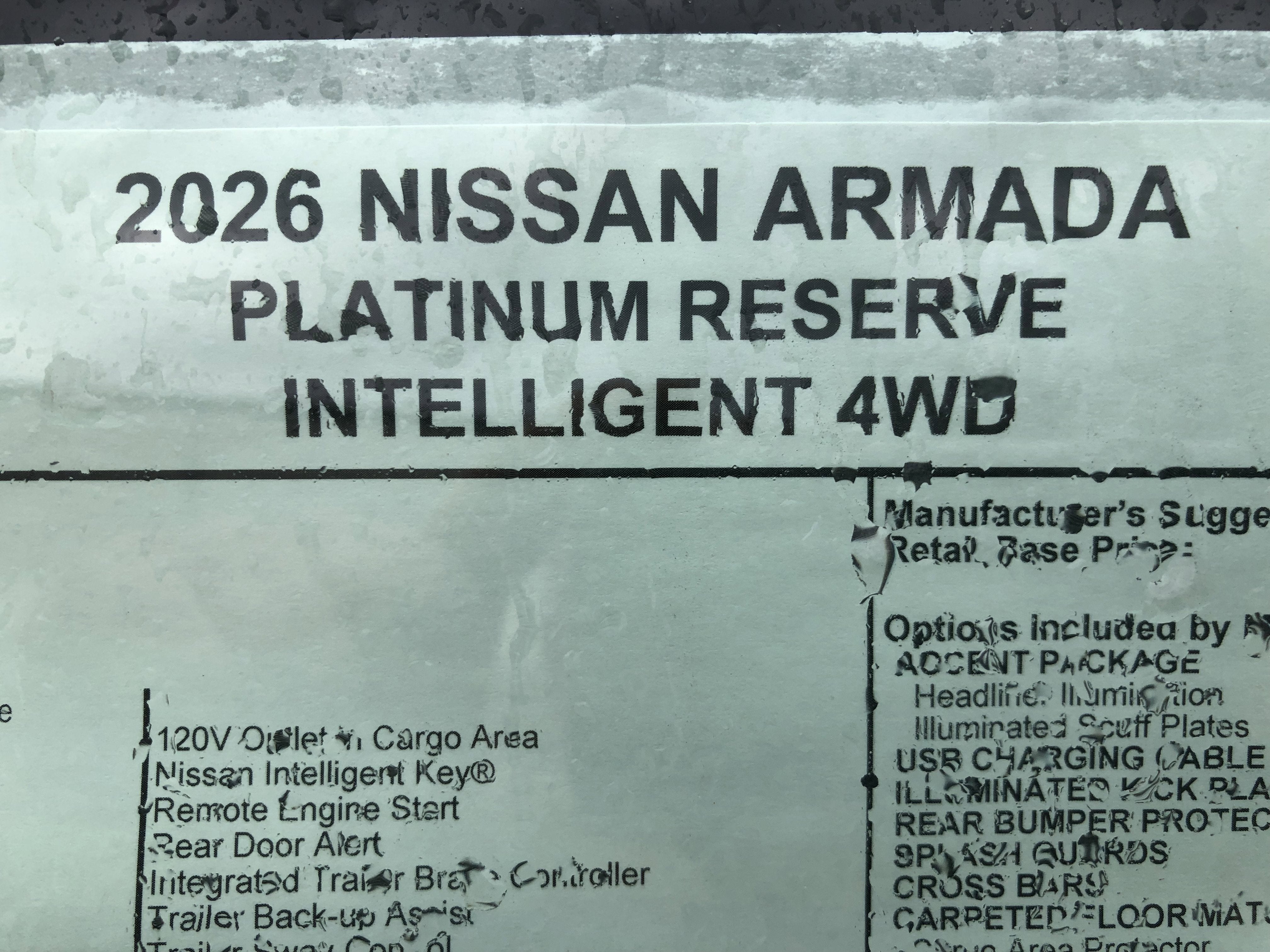 2026 Nissan Armada Platinum Reserve