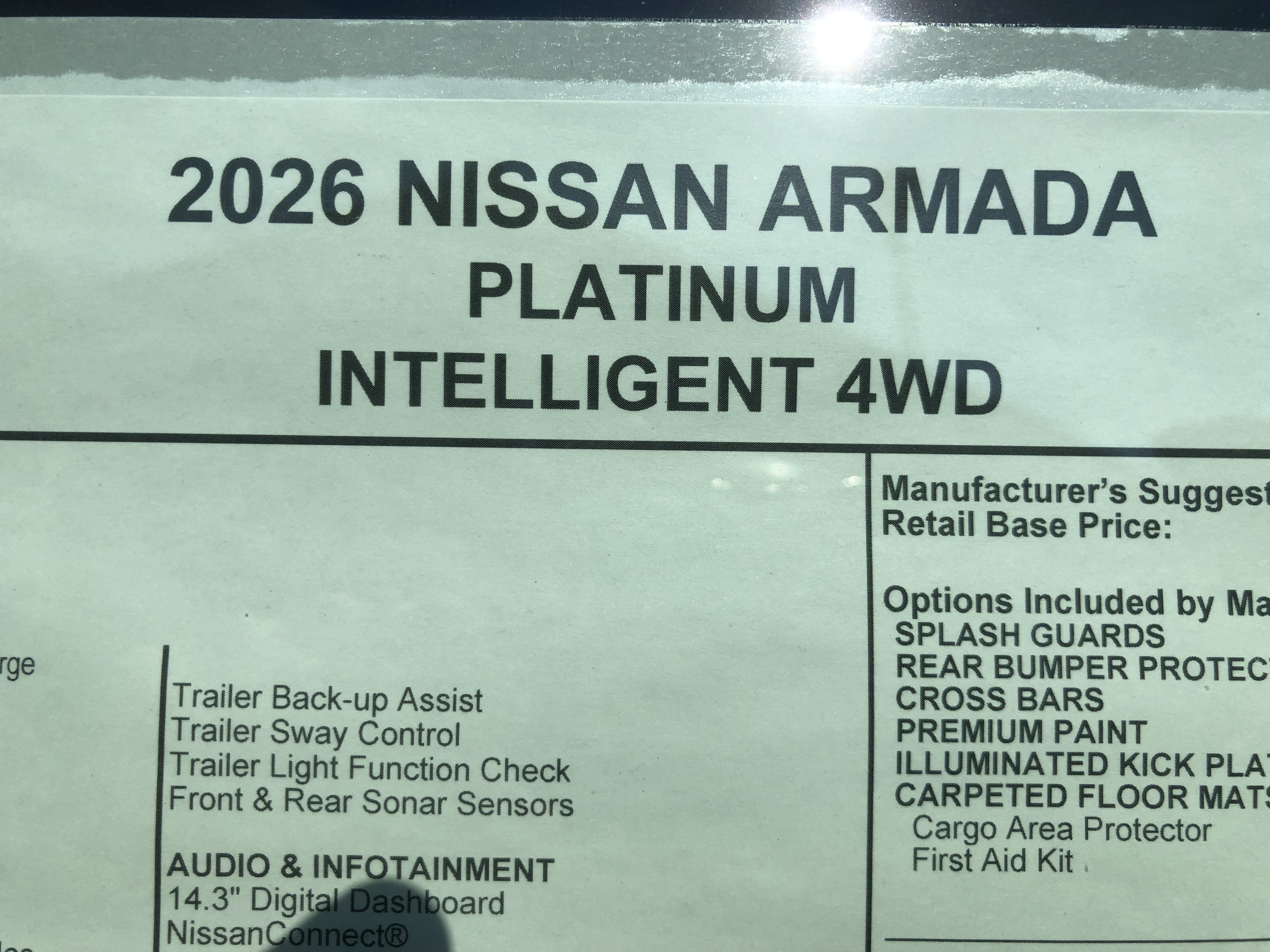 2026 Nissan Armada Platinum