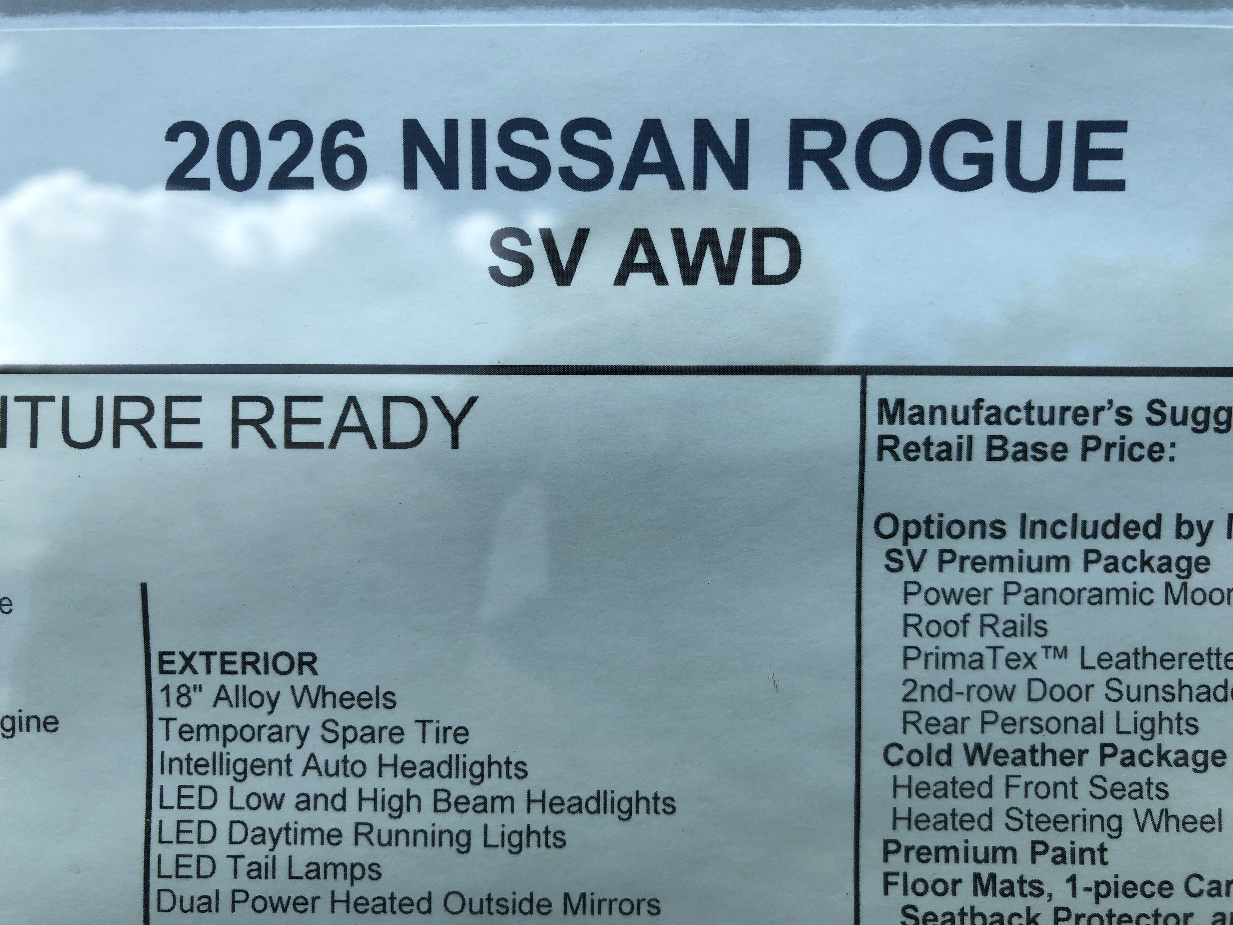 2026 Nissan Rogue SV