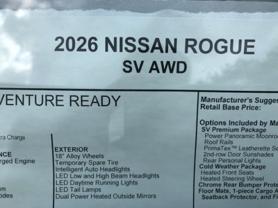 2026 Nissan Rogue SV