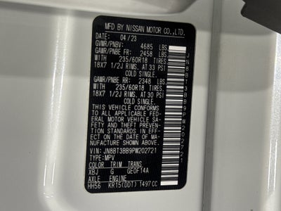 2023 Nissan Rogue SV W/Premium Package & Midnight Package