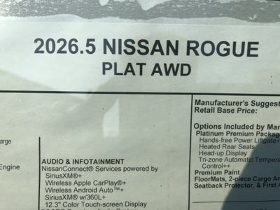 2026 Nissan Rogue Platinum