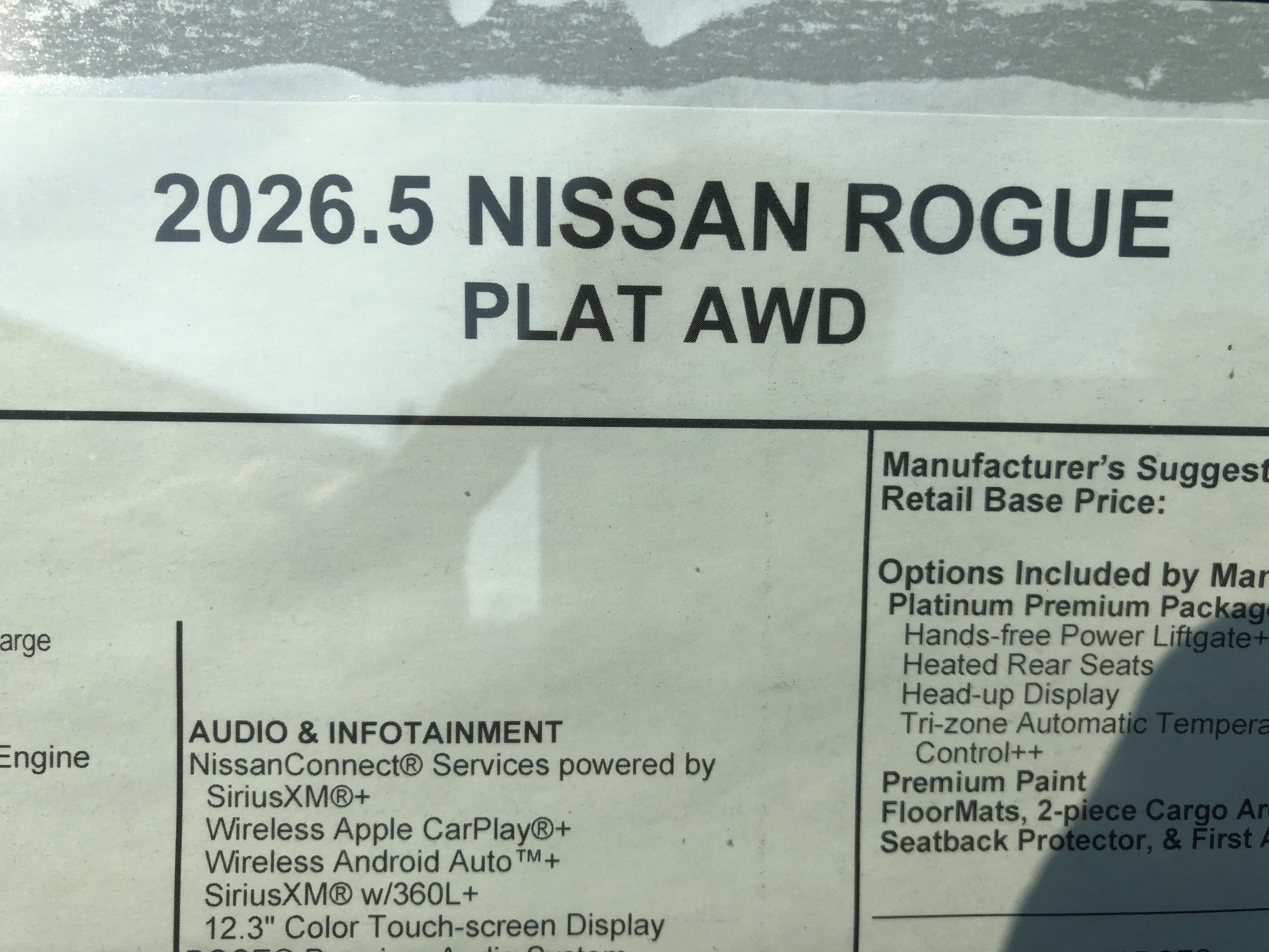 2026 Nissan Rogue Platinum