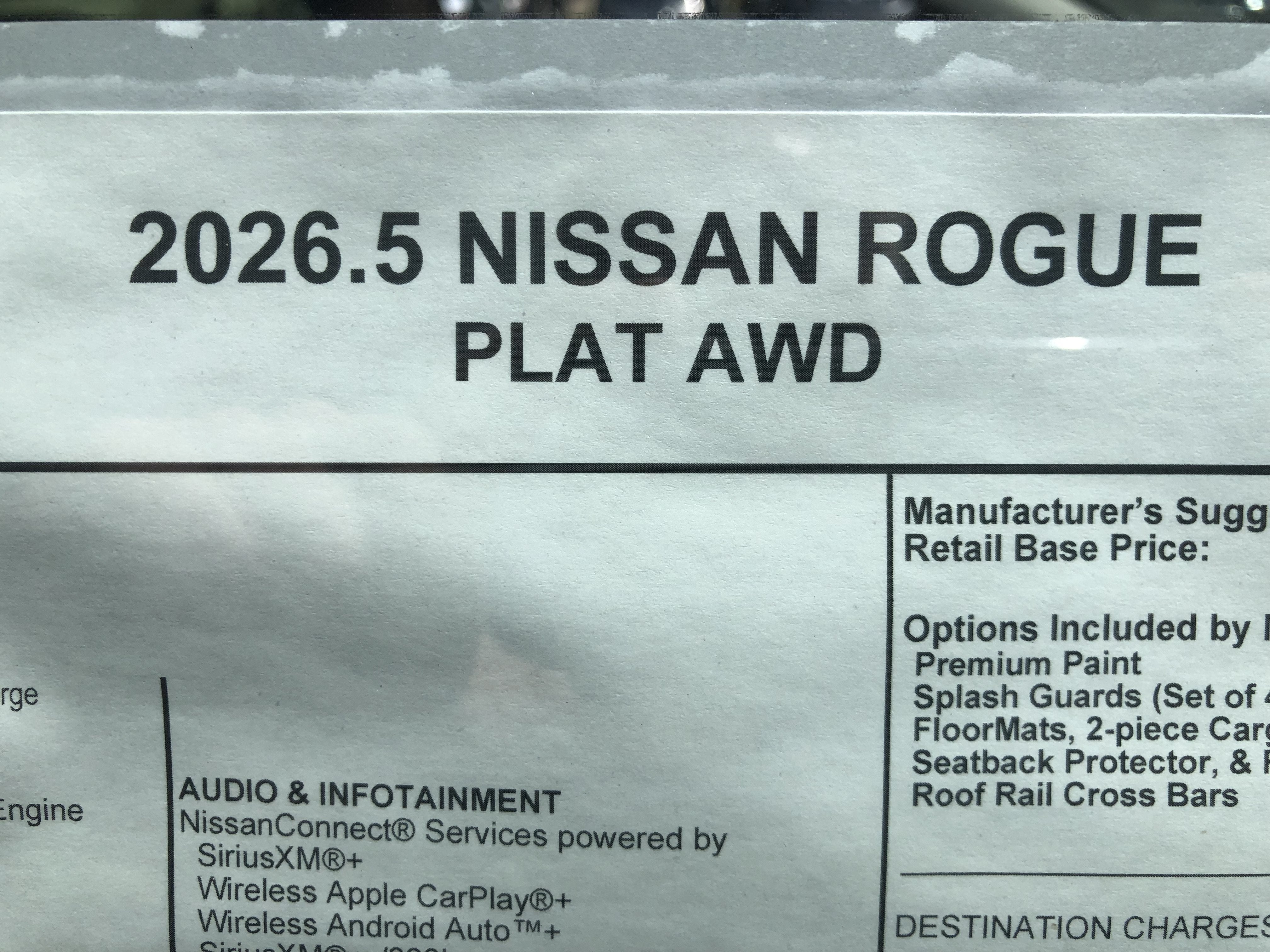 2026 Nissan Rogue Platinum