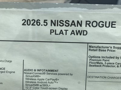 2026 Nissan Rogue Platinum