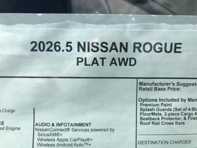 2026 Nissan Rogue Platinum
