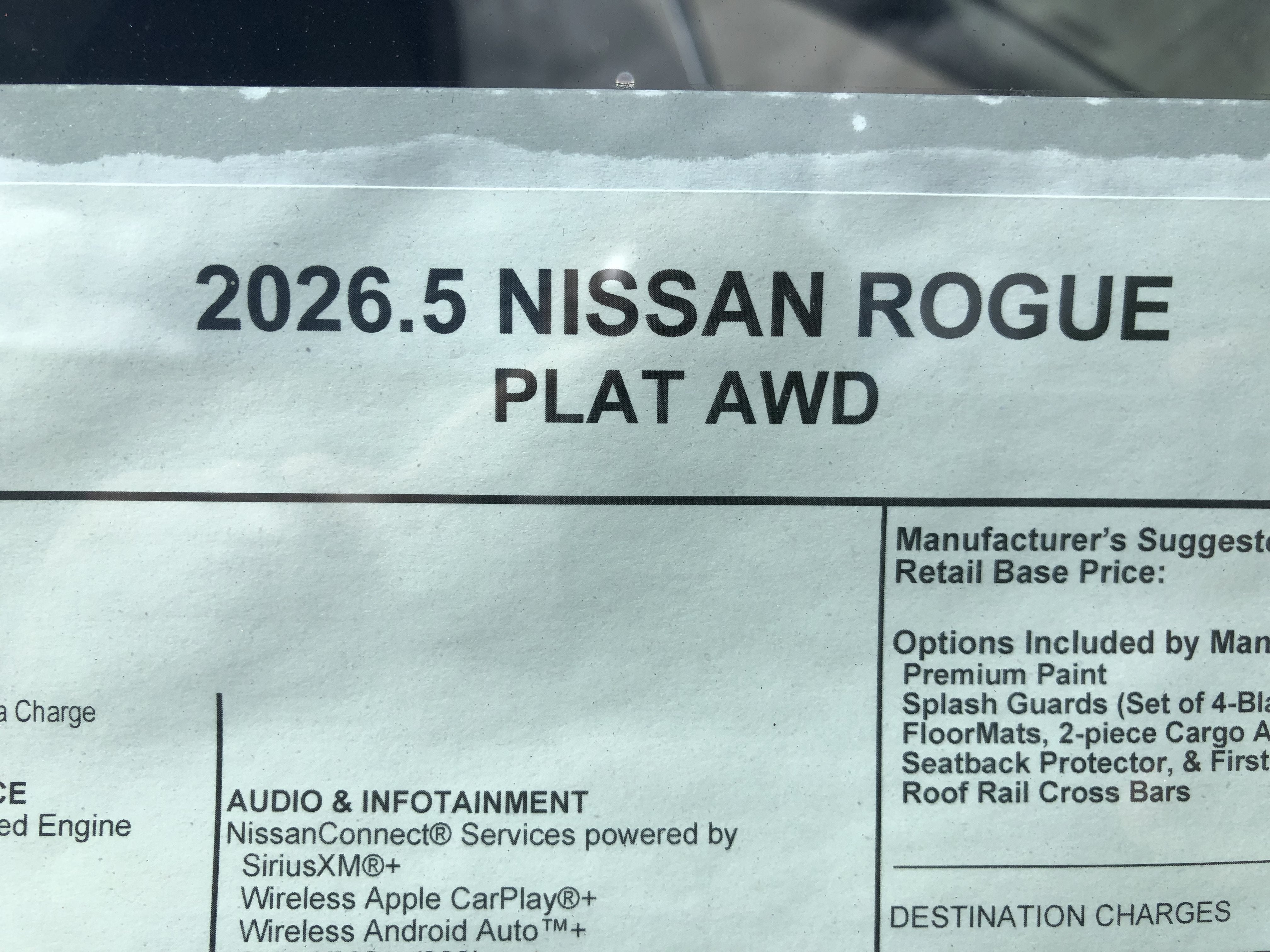 2026 Nissan Rogue Platinum