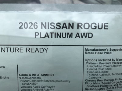 2026 Nissan Rogue Platinum