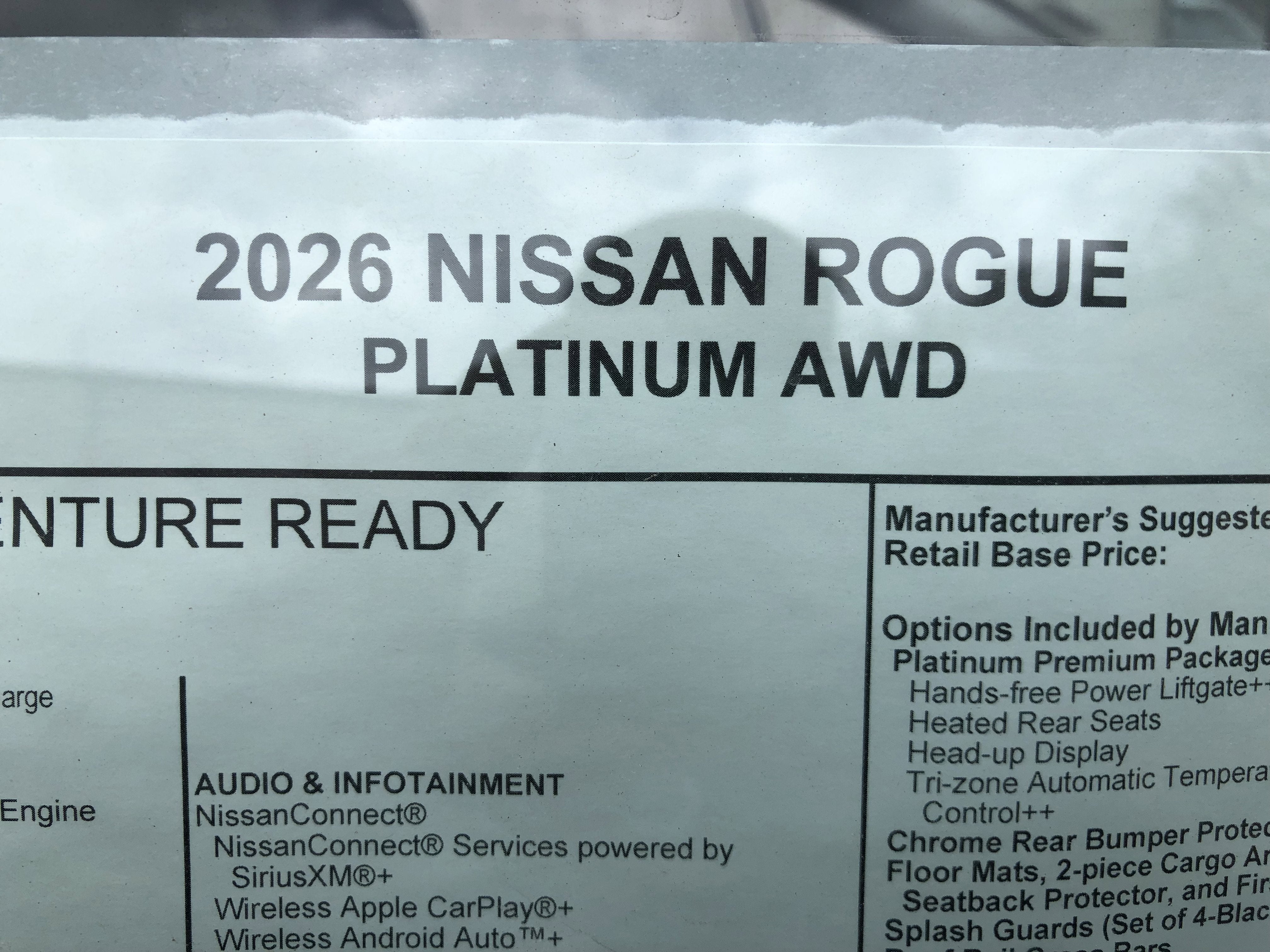 2026 Nissan Rogue Platinum