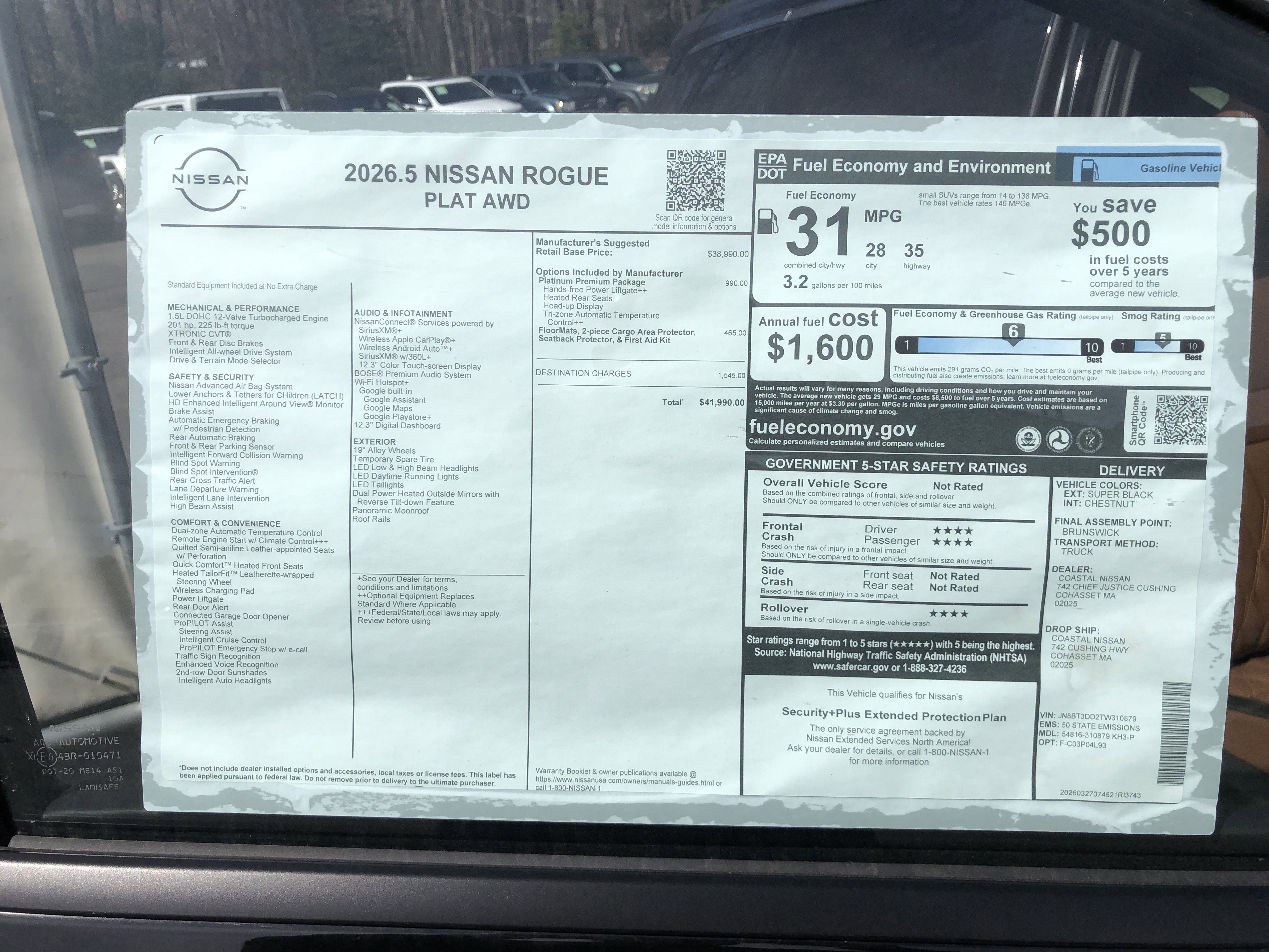 2026 Nissan Rogue Platinum