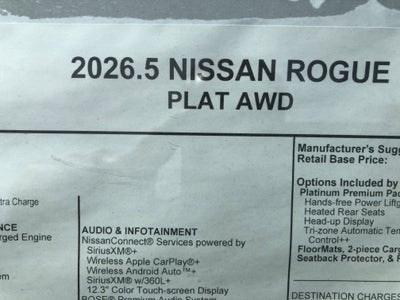 2026 Nissan Rogue Platinum