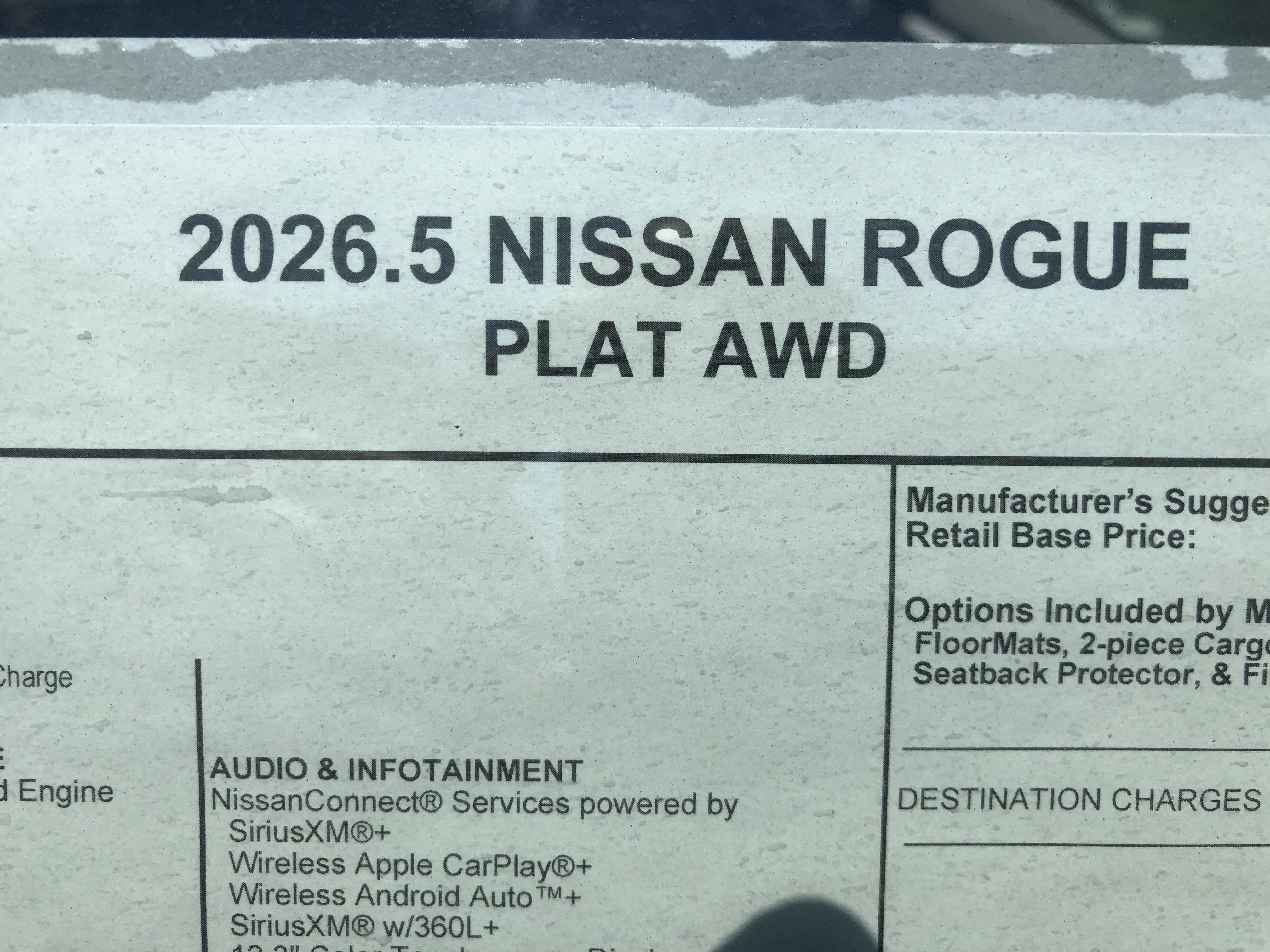 2026 Nissan Rogue Platinum