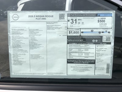 2026 Nissan Rogue Platinum