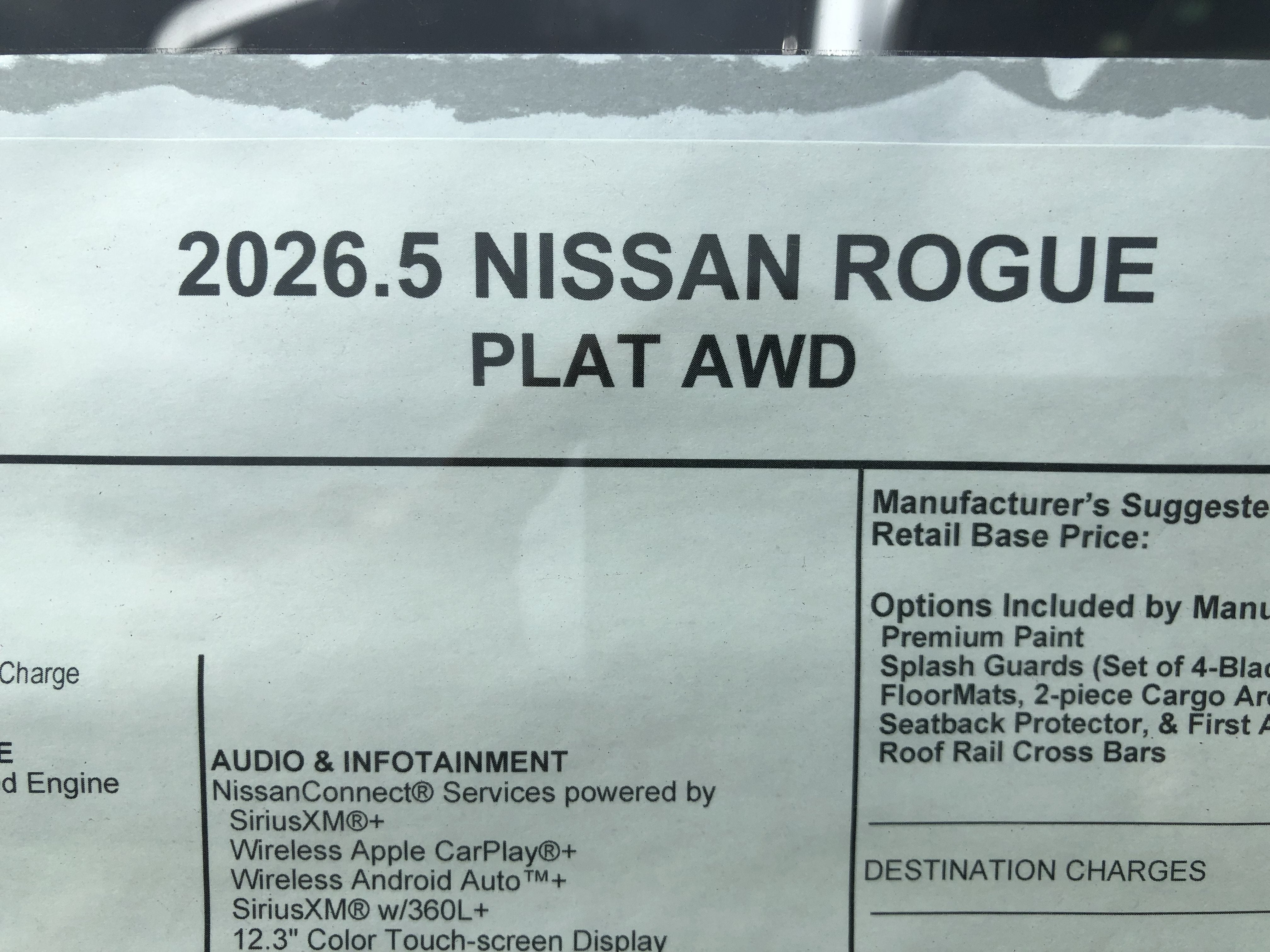 2026 Nissan Rogue Platinum
