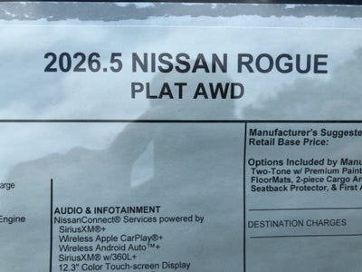 2026 Nissan Rogue Platinum