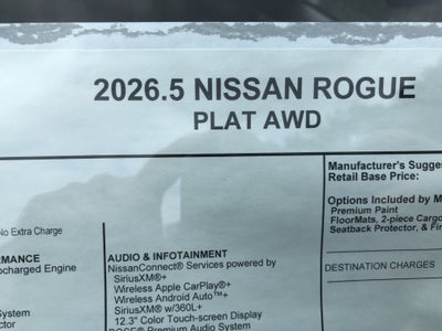 2026 Nissan Rogue Platinum