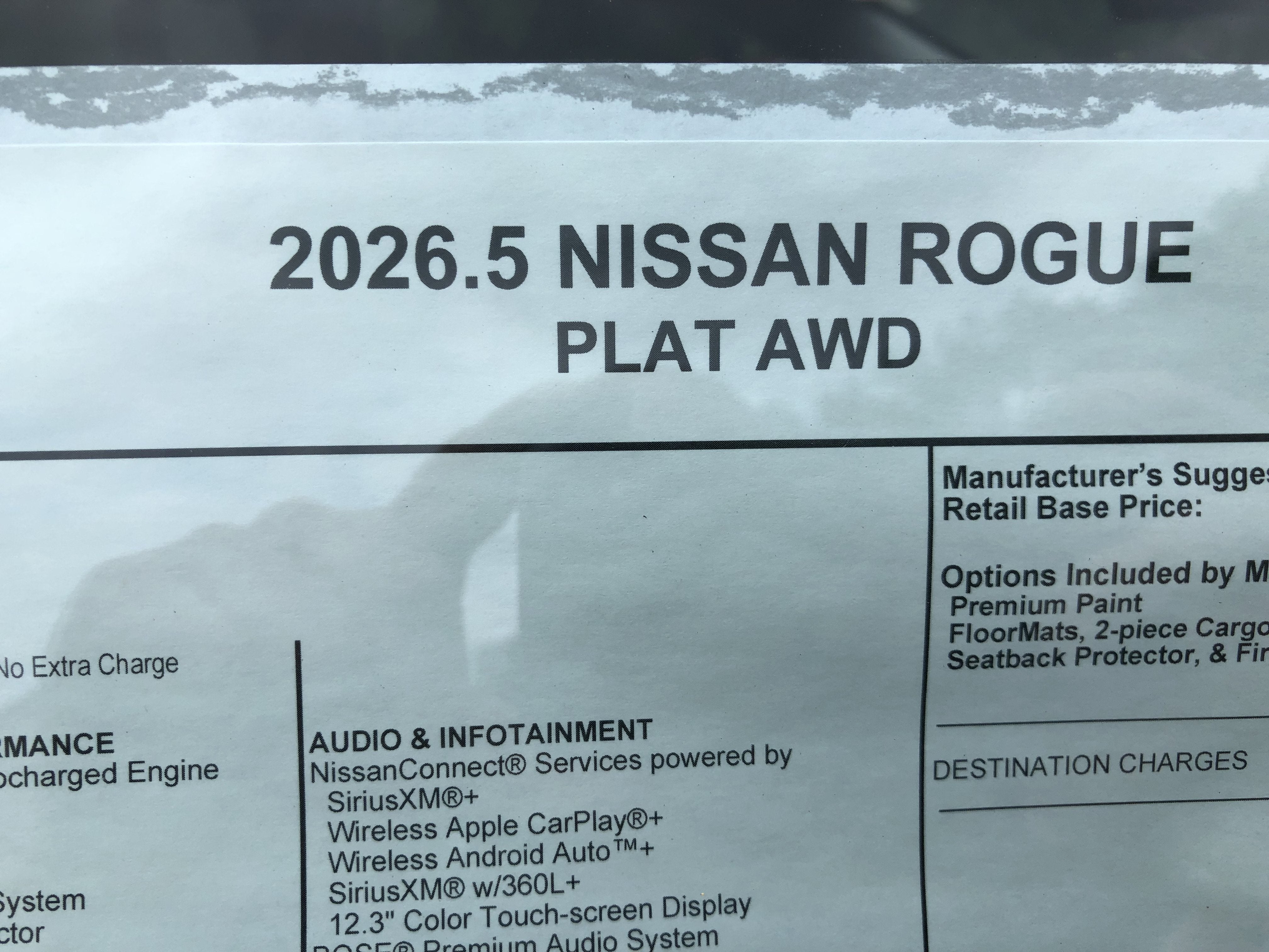 2026 Nissan Rogue Platinum