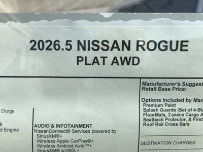 2026 Nissan Rogue Platinum