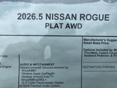 2026 Nissan Rogue Platinum