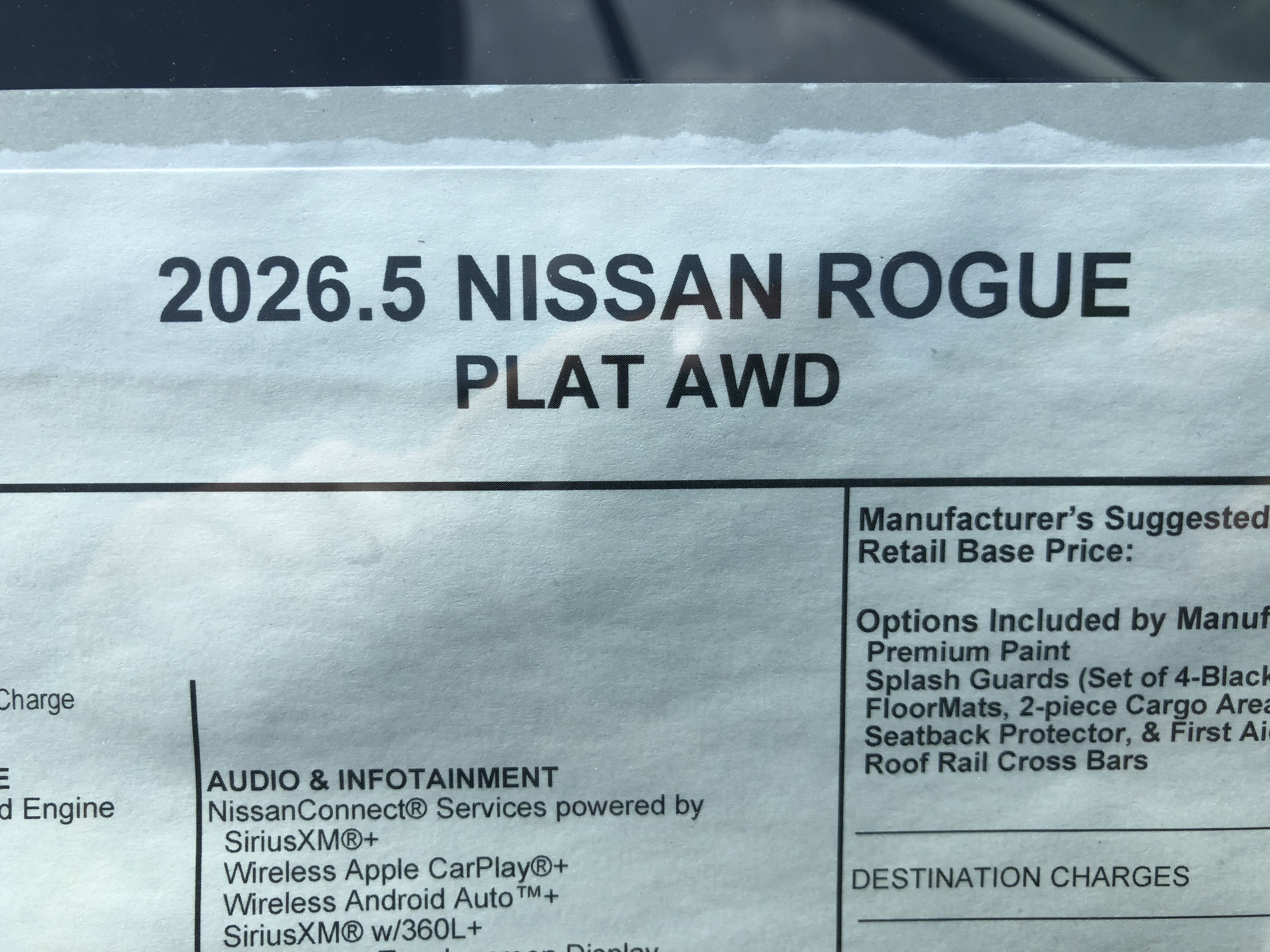 2026 Nissan Rogue Platinum