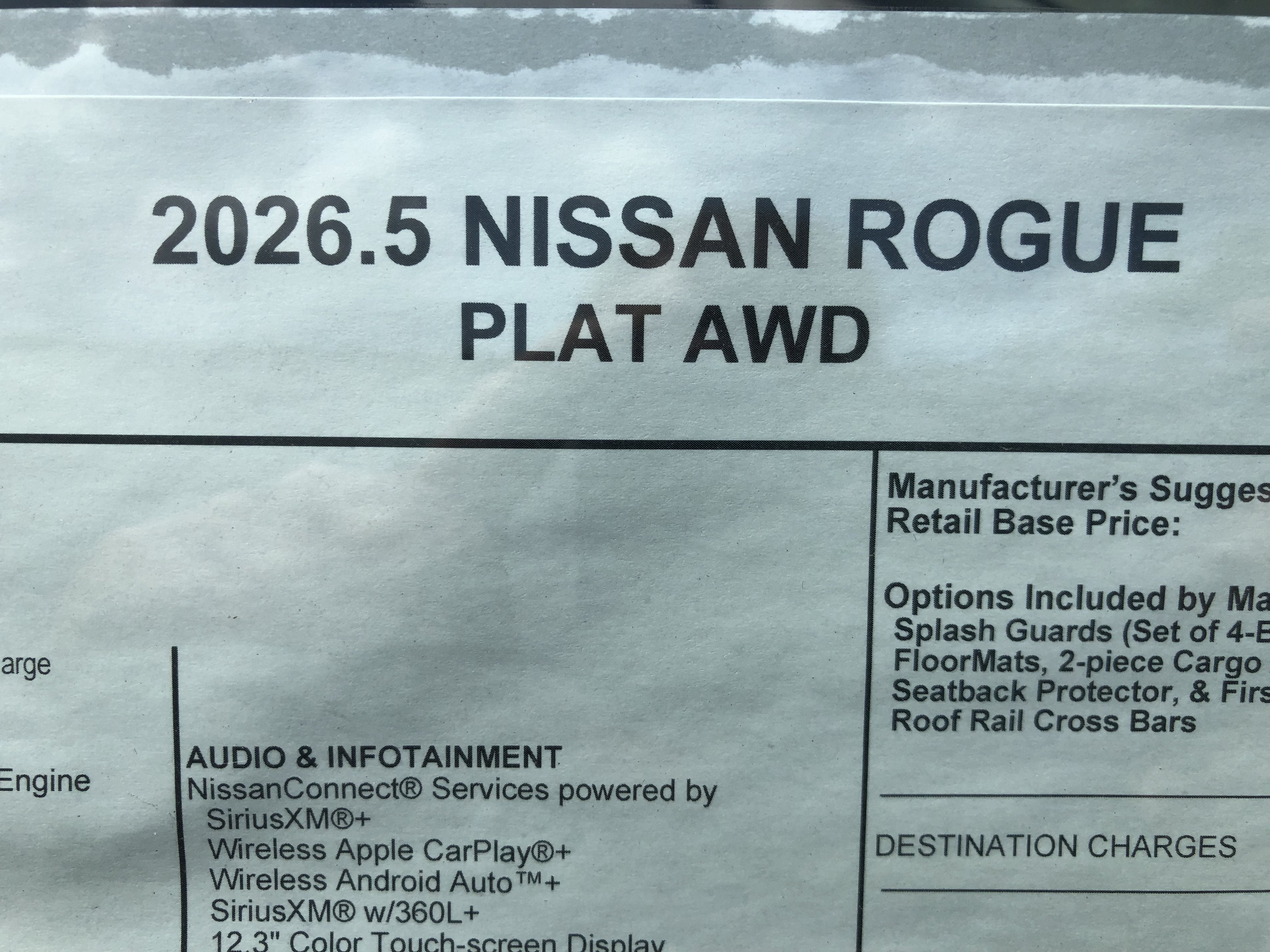 2026 Nissan Rogue Platinum