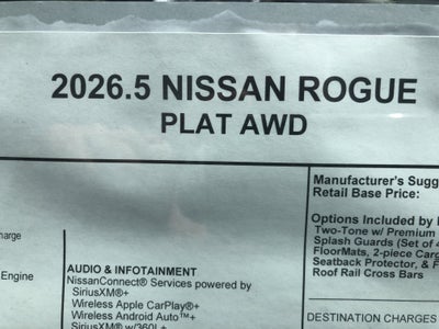 2026 Nissan Rogue Platinum